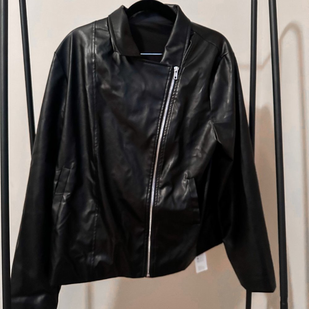 Faux Leather Moto Jacket